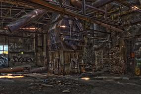 Lost Place, abandoned Factory equipment