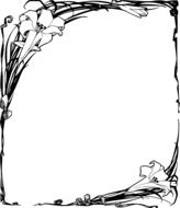 frame old vintage portrait drawing