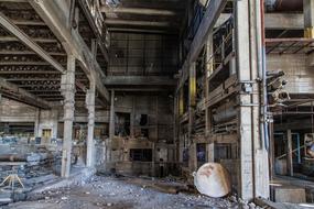 ruined hall in Abandoned Factory