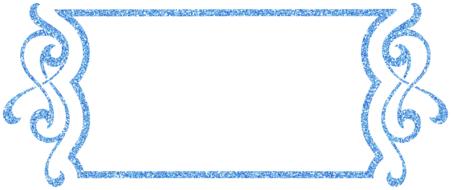blue shiny frame on a white background