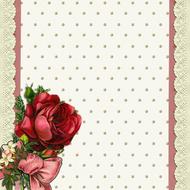 vintage background with laces and bouquet