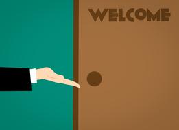 welcome door office open drawing
