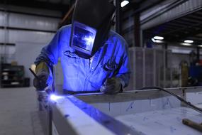 welder working in a factory