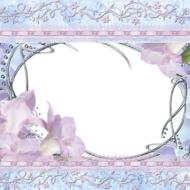 lilac collage with flowers and ornaments