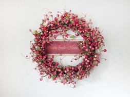 home sweet home, Wreath around board on wall, decoration