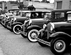 exhibition of Ford retro cars