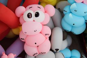 colorful hippo Balloon Animals