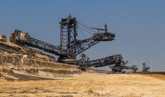 Open Pit Mining, Bucket Wheel excavators at work