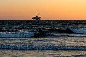 Oil Rig Sea ship