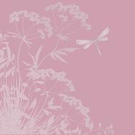 pink background flower silhouette