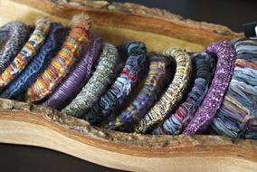Handmade colorful Yarn Bracelets Crafts