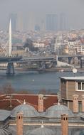 Subway Bridge at city, turkey, istanbul