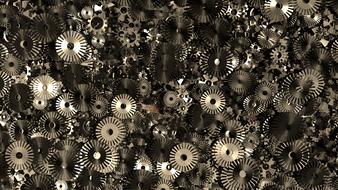 wallpaper with mechanical gears
