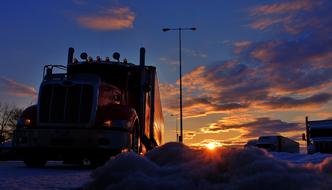 landscape of Trucker at Sunrise