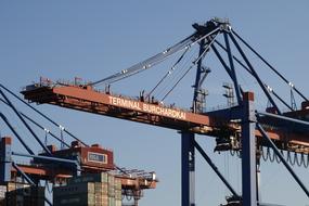container gantry crane at sky