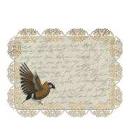 vintage tag with lace and handwriting