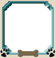 frame scrapbook dog