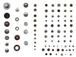 isolated screws and nails