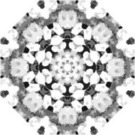 Beautiful, black and white, patterned mandala, at white background, clipart