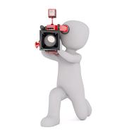 video camera man 3d drawing