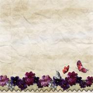 background paper with purple butterflies