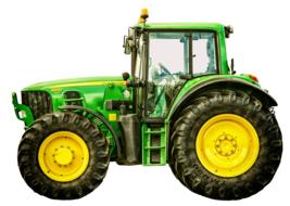 photo of a green tractor on a white background