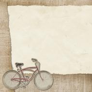 retro background with bicycle