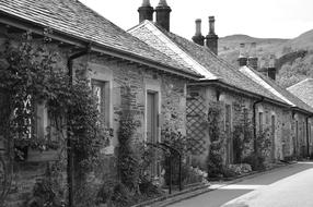 terraced houses on the streets of scotland