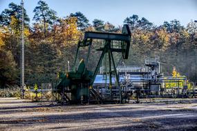 Oil Pump in nature on a sunny day