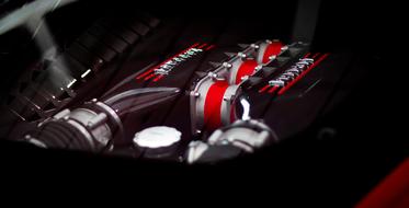 photo of the Ferrari 458 Speciale engine