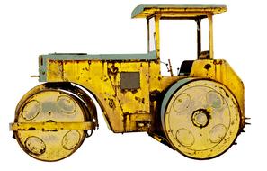 clipart of the old Road Roller