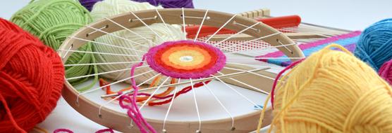 Framework and colorful yarn