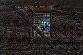 window of a lapsed factory