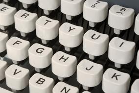 white typewriter machine