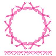 pink bows, pattern, frame