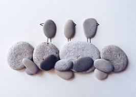 funny pebble stone Birds
