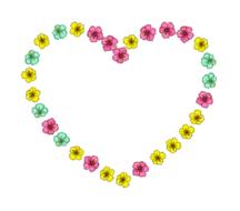 clipart of floral flower frame heart
