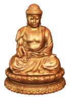 Buddha Figure Bronze on a white background