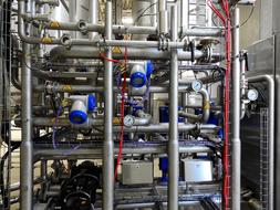 valves on industrial pipes