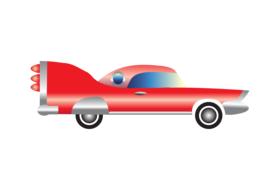 car auto vehicle red icon drawing