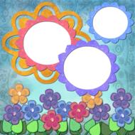 illustration of scrapbook scrap background page