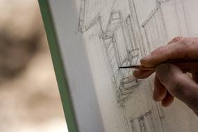 hand drawing house with Pencil