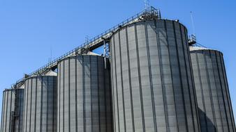 large tanks in an industrial plant
