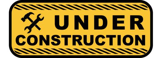 under construction sign yellow drawing