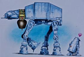Technology Robot Mirth drawing