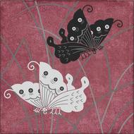 butterfly paper retro abstract red drawing