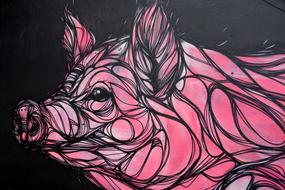 Pig Animal as a drawing