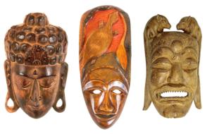 wooden masks souvenirs