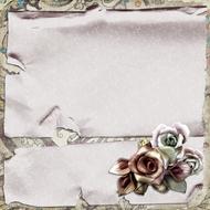 grunge vintage background with roses at corner