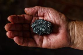 piece of coal on hand